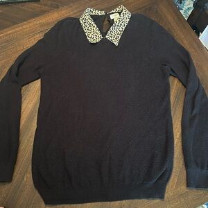 BOGO J. Crew Factory collared black light sweater size M